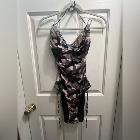 Camo Print One-Piece Swimsuit - Picture 1 of 4